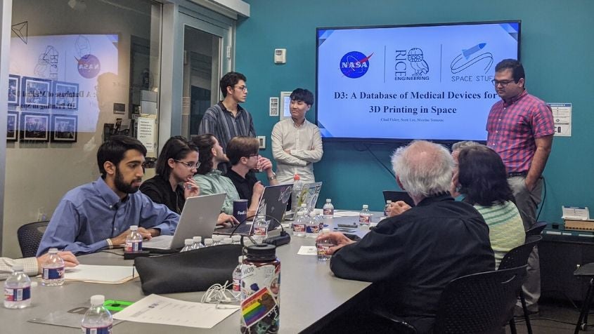 NASA engineers visit Rice for a special senior design review