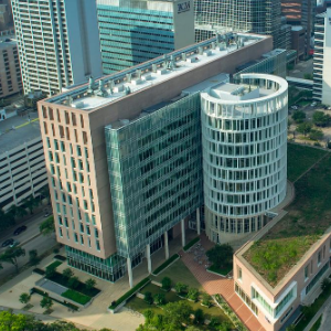 Aerial view of the Rice University BioScience Research Collaborative